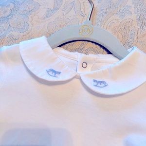 Ralph Lauren Rocking Horse Onesie Peter Pan collar